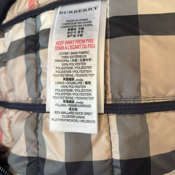 Burberry Navy Bomber Jacket in Size 12Y - Excellent Condition - Picture 6 of 7
